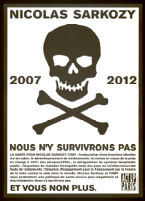 Nicolas Sarkozy, 2007-2012, nous n'y survivrons pas et vous non plus [inscribed]