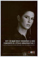 Est-ce que vous viendriez à mes concerts si j'étais séropositive? [inscribed]