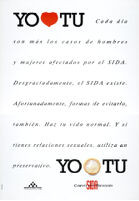 Yo [corazón] tú; yo [condón] tú [inscribed]