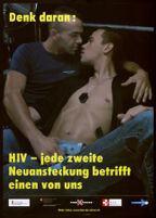Denk daran: HIV--jede zweite Neuansteckung betrifft einen von uns [inscribed]
