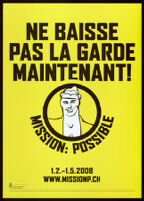 Ne baisse pas la garde maintenant! [inscribed]