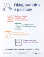 Taking care safely is good care [inscribed]