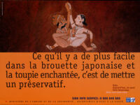 Ce qu'il y a de plus facile dans la brouette japonaise et la toupie enchantée, c'est de mettre un préservatif [inscribed]