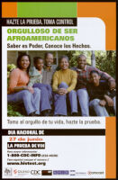 Orgulloso de ser Afroamericanos. Saber es poder, conoce los hechos. [inscribed]