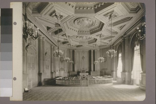 [Interior, Board of Supervisors' chambers.]