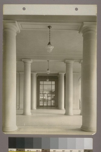 [Vestibule colonnade, outside office of Recorder.]