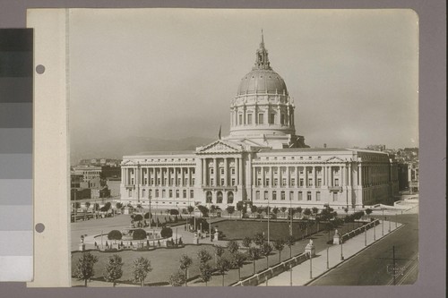 [City Hall and Civic Center Plaza, from northeast.]