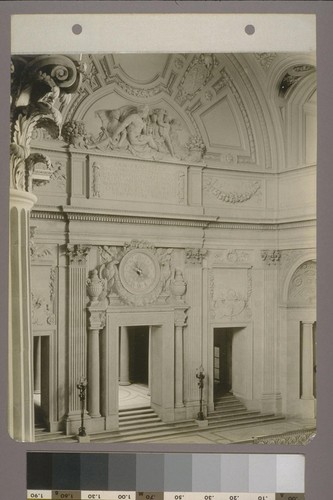 [Rotunda, showing clock and sculptural decoration.]