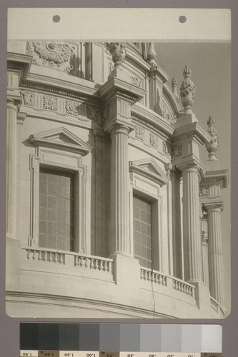 [Colonnade and windows, exterior of dome.]