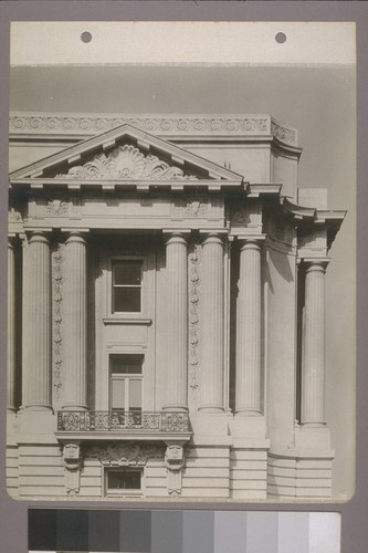 [Pediment and colonnade. East facade?]