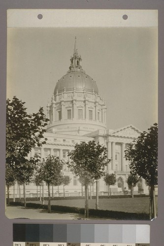 [East facade and Civic Center Plaza.]