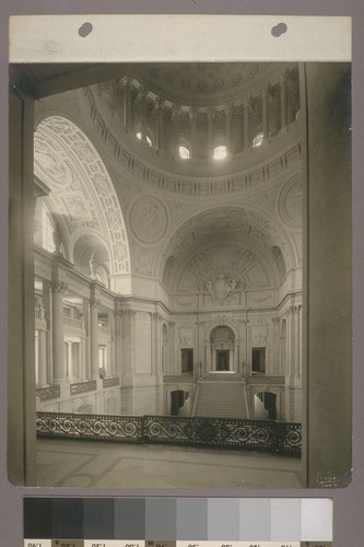 [Rotunda, showing grand staircase, galleries, arches, and interior of dome.]