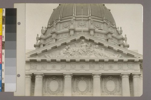 [Pediment, west facade.]