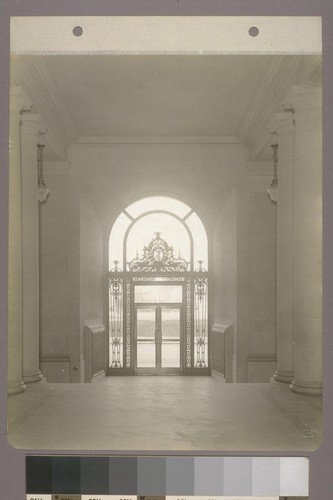 [Doorway from interior. East entrance.]