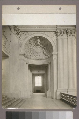 [Gallery, with sculpted arch.]