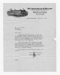 Letter from Buckingham & Hecht to J. D. Black
