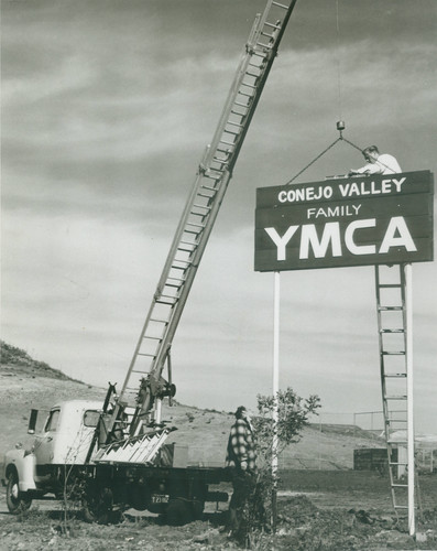 YMCA sign