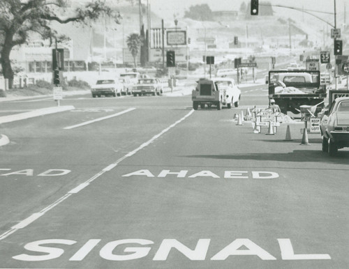 Road work Thousand Oaks Boulevard