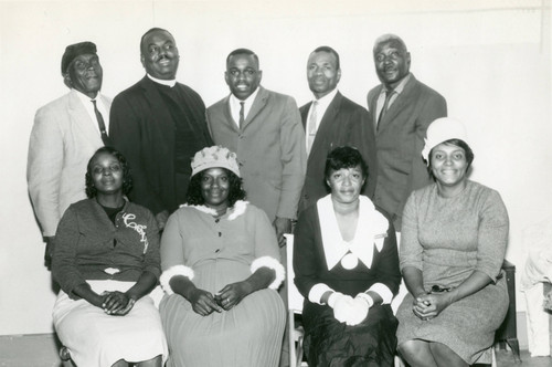 Group photograph from the Church of God and Christ congregation in Banning, California