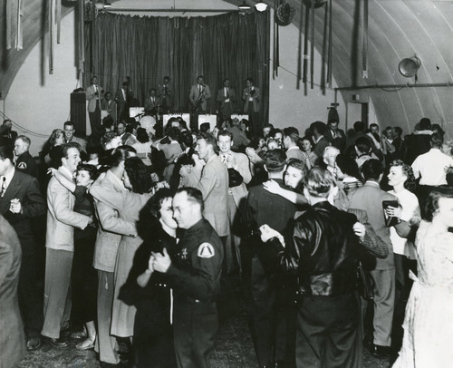 Sheriff's Reserve Dance held in a quonset hut on the Banning Naval Hospital Grounds in Banning, California