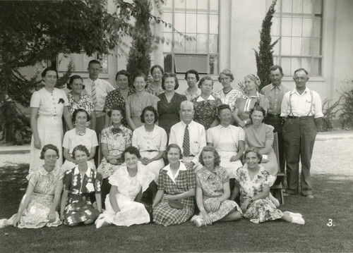 Faculty photograph of Central Elementary School staff in Banning, California