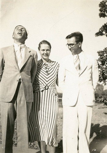 George, Carolyn, and Omar Jr. Barker in Banning, California