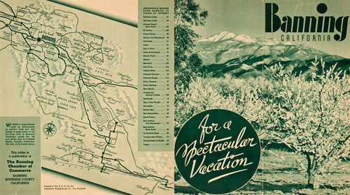 Banning Chamber of Commerce brochure promoting Banning, California