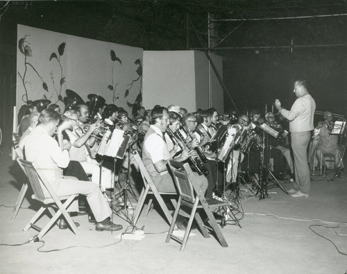 Band concert at Repplier Park Bowl featuring the ""Pass Gassers"" in Banning, California