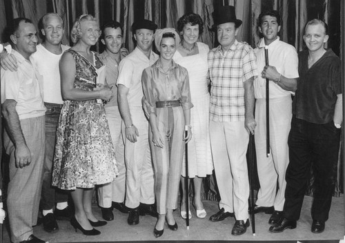 Cast of famous entertainers at the Banning Theater