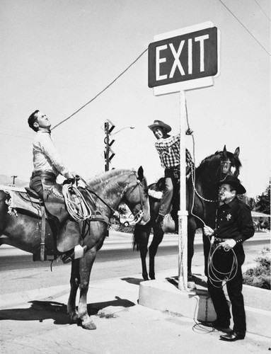 Stagecoach Days Celebration mock hanging in Banning, California