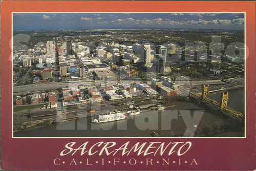 Aerial View of Old Sacramento, Sacramento, CA