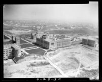 Aerial view of Janss Steps and campus, 1930