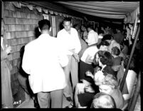 Alumni event at Lake Arrowhead - Drinks on the porch, 1944