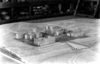 Models of Bridge and first four buildings, c.1927