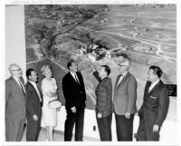 Dedication of Thelner Hoover's aerial photo mural in Student Union Building, 1962