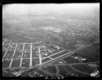 Aerial view of site of Century City