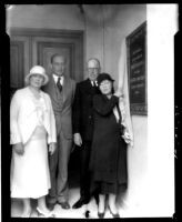 Hershey Hall dedication - Unveiling plaque, 1931