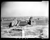 Aerial view of Janss Steps and campus, 1930