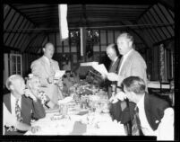 Alumni event at Lake Arrowhead - Dinner singing, 1944