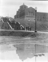 Library (Powell Library) viewed from base of Janss Steps, c.1929