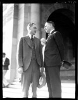 Dedication ceremony - Robert G. Sproul and Adam Blyth Webster, 1930