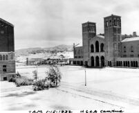 Snowfall on campus - Royce Hall and Esplanade, 1932