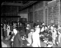 Registration in Royce Hall (interior), 1930