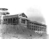 Library (Powell Library) under construction (west side), 1928