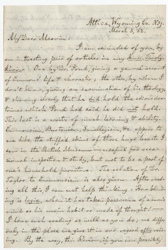 Letters from Alfred North to A. P. Marvin