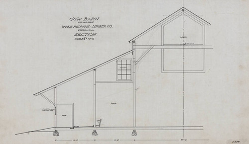 Cow Barn for 100 Cows Vance Redwood Lumber Co. Eureka, Cal