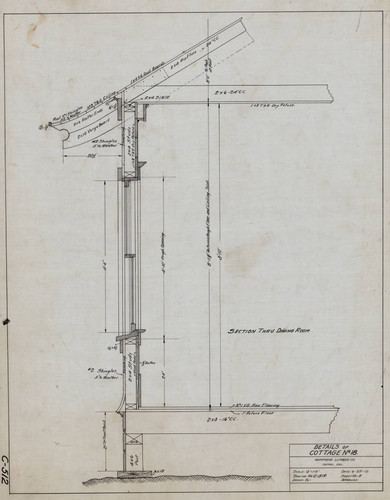Details of Cottage No. 18 Hammond Lumber Co. Samoa, Cal