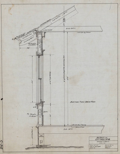 Details of Cottage No. 18 Hammond Lumber Co. Samoa, Cal