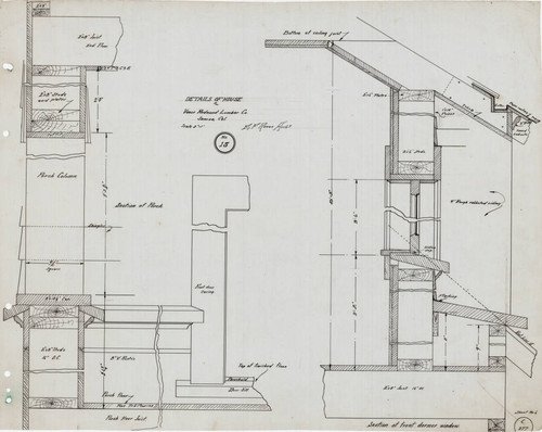 Details of House for Vance Redwood Lumber Co. Samoa, Cal. No. 15