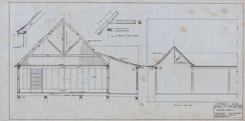 Community Club Details of Construction Hammond Lumber Co. [Samoa Calif.]